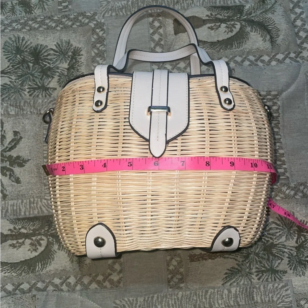 Basket bag✨woven bag straw bag summer purse picnic bag shoulder bag crossbody